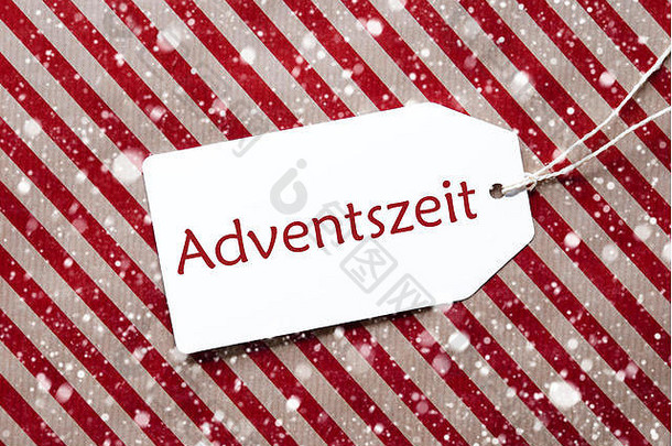 标签红色的纸Adventszeit意味着出现季节雪花