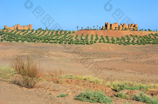 卡斯巴人沿着摩洛哥一千卡斯巴什人的道路行进