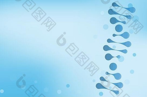 DNA螺旋结构，科技文摘背景，载体插图