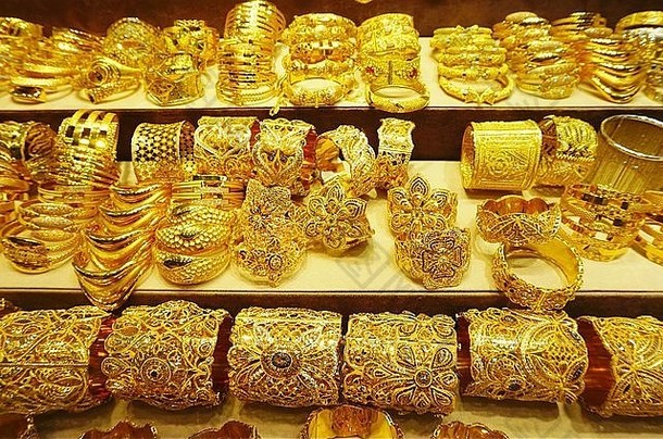 黄金珠宝迪拜黄金露天市场