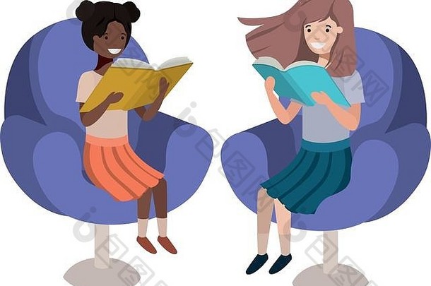 坐在沙发上的女人和书中的阿凡达角色