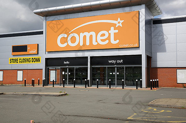 西米德兰郡雪莉的废弃彗星商店