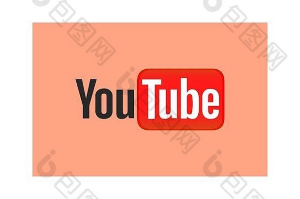 YouTube标志YouTube视频分享网站总部三布鲁诺加州YouTube应用程序哈尔科夫乌克兰6月