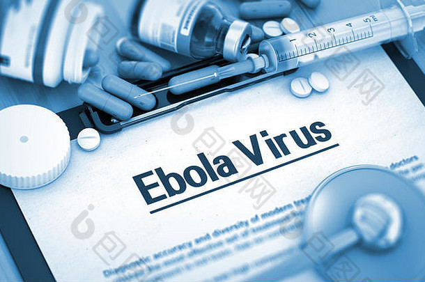 埃博拉病毒。医学概念。