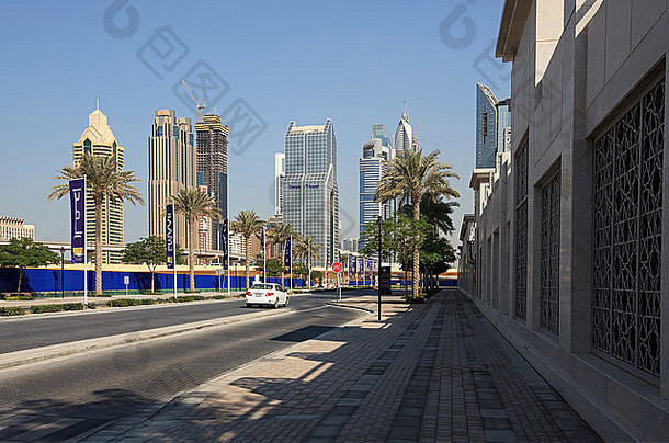 城市景观。现代迪拜。