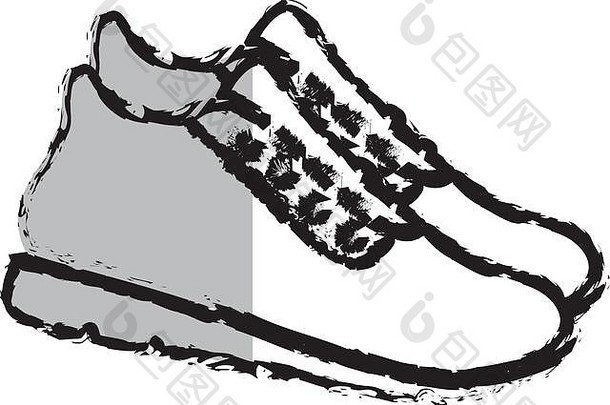 跑步鞋独立图标