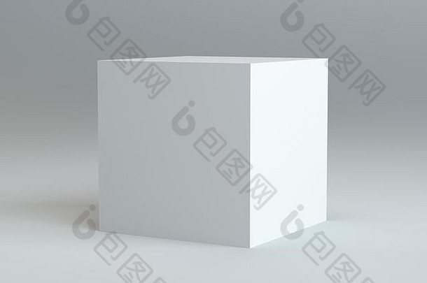 白色空盒子灰色的背景