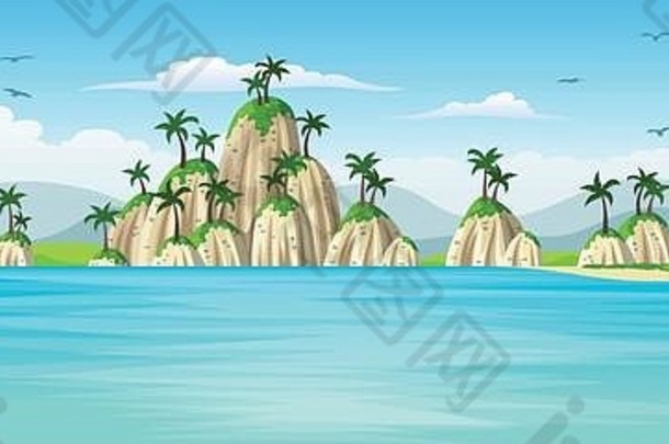 热带海岸景观插图