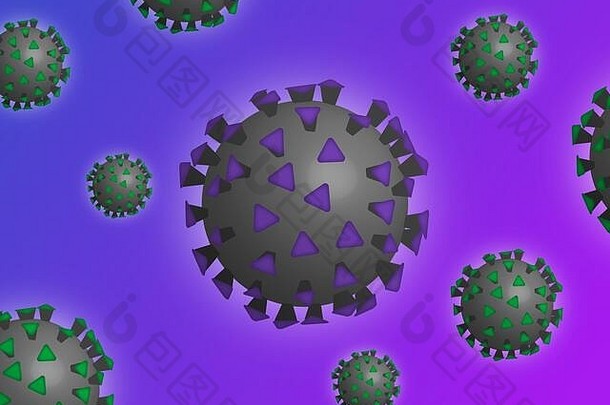 科维德冠状病毒流感大流行病毒插图