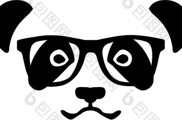 熊猫头眼镜