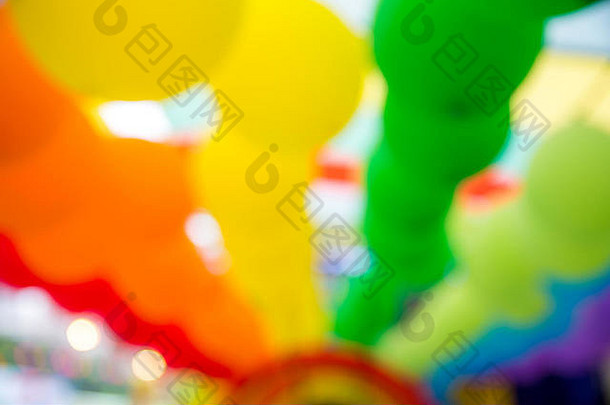 彩色抽象模糊气球背景