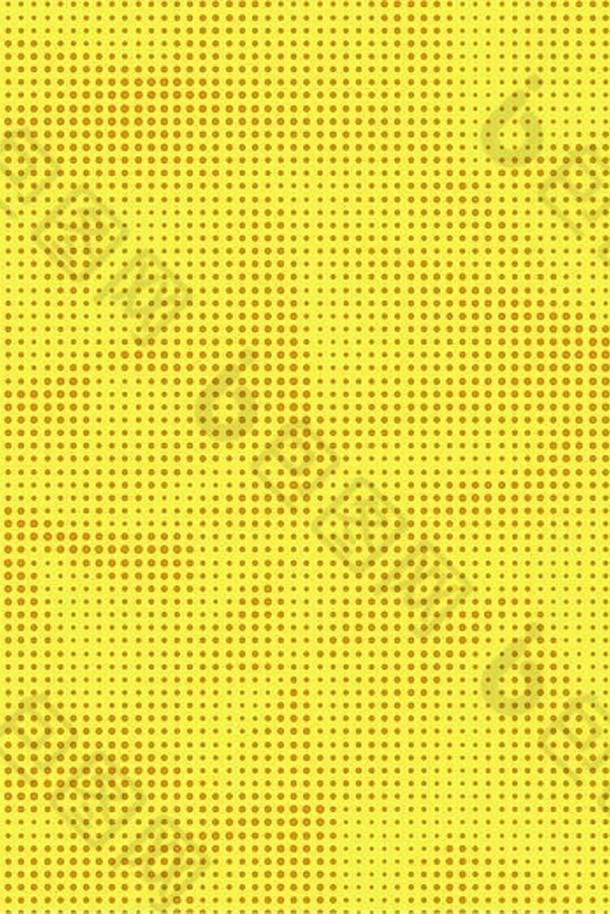 一组半色调网点。黄色背景上的点。