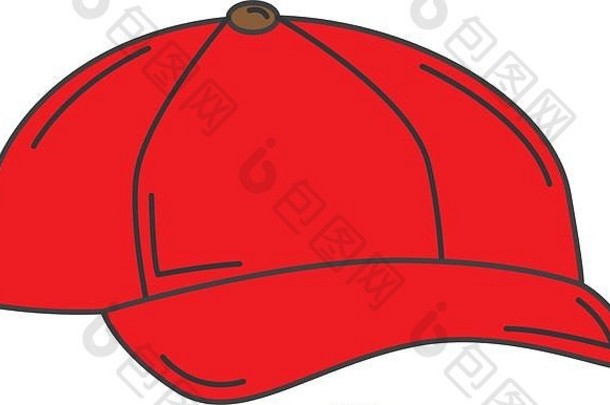 棒球帽孤立的图标