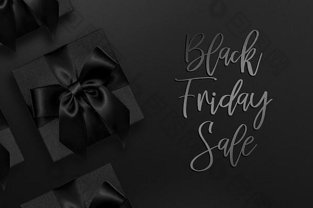 黑色的星期五出售文本横幅出售消息黑色的背景