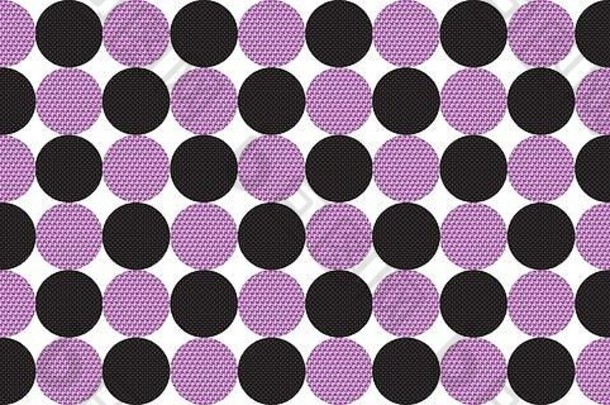 几何形状黑色的紫色的圈安排交替白色背景