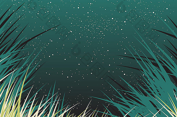 《草与夜》背景插图