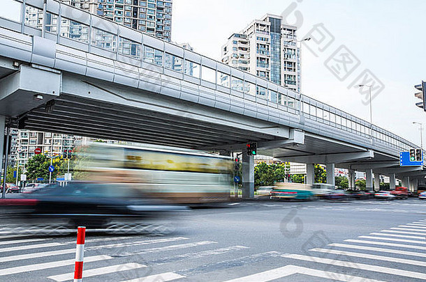 城市高速公路冲小时交通上海中国
