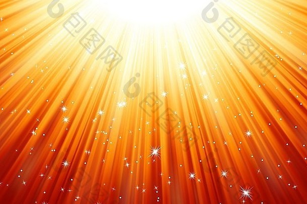 太阳板上的太阳射线。EPS 8