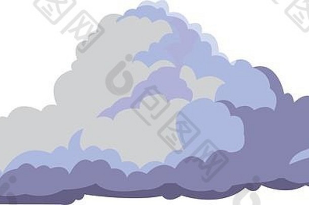云漂浮凉爽的单一天气图标