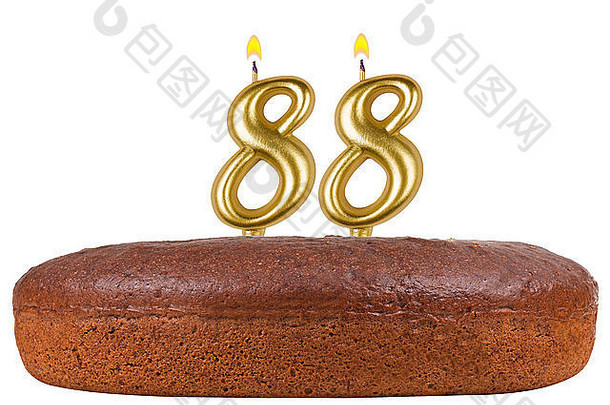 生日蛋糕蜡烛数量孤立的