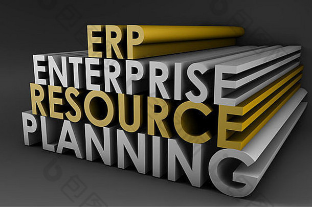 企业资源规划ERP三维概念艺术