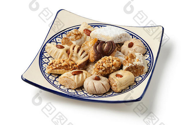 白底摩洛哥传统节日曲奇饼