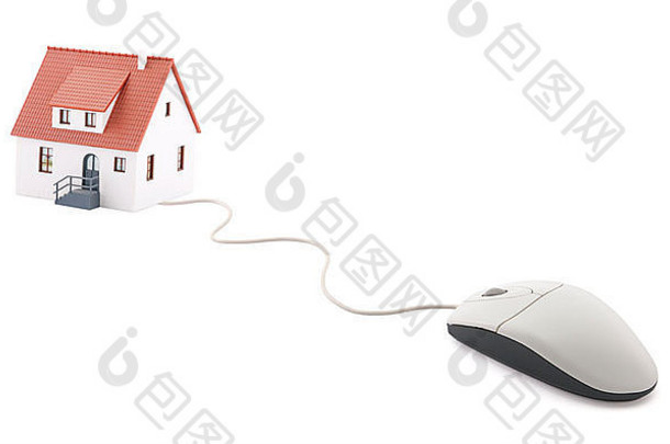 小房子连接电脑鼠标