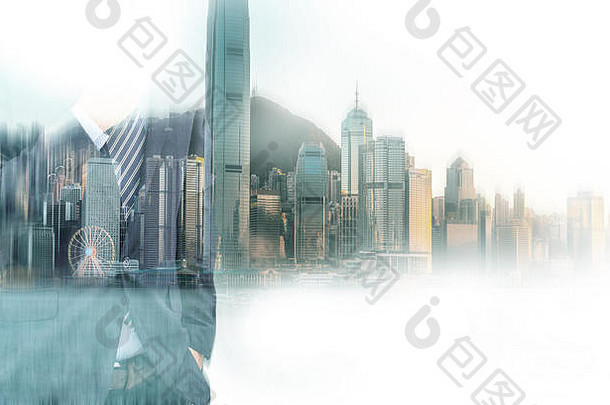 商人双重曝光与香港城市观