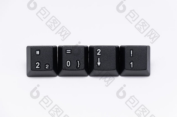 黑色的键键盘年单词的名字
