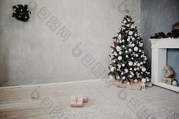 新年圣诞装饰树礼物冬季冬日