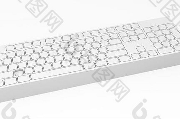 电脑键盘元素摘要白色
