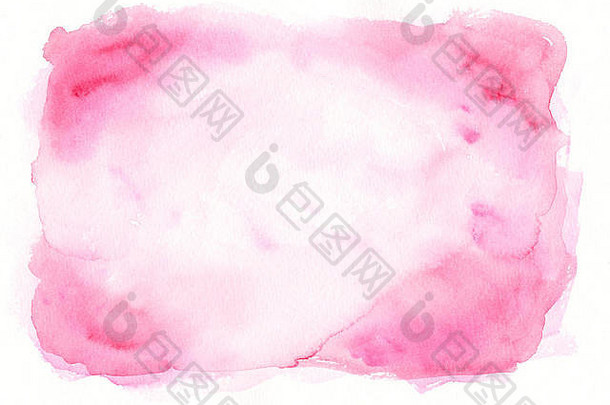 粉色抽象框架水彩画