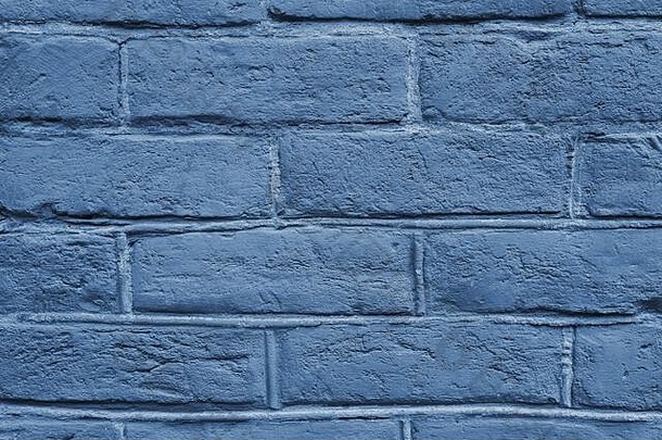 背景是<strong>蓝色</strong>的砖墙和有裂缝的墙。2020年色彩概念。闭合。纽约时装周2020<strong>春夏</strong>季流行经典<strong>蓝色</strong>。