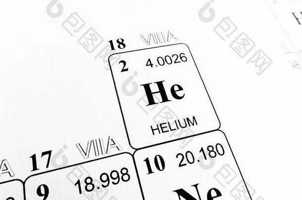 元素周期表上的氦