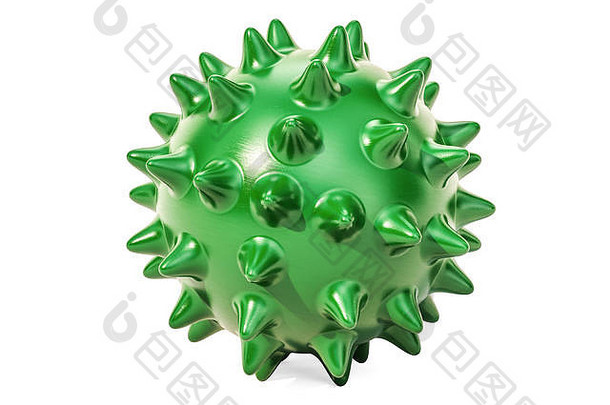 绿色有尖刺的球<strong>按摩</strong>玩具宠物呈现