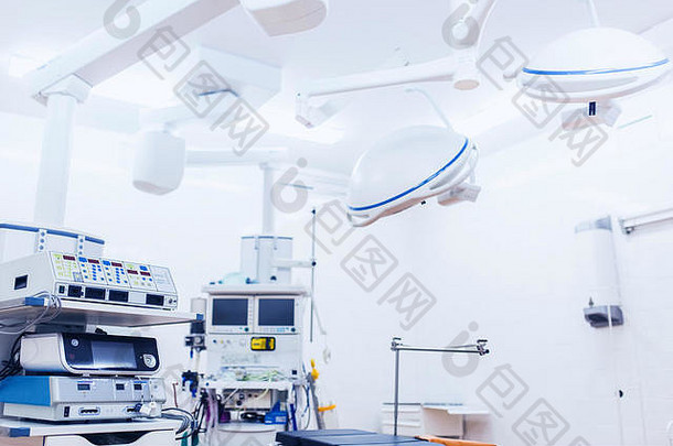 混合手术室设备和医疗器械蓝色过滤器，手术程序，未来手术室