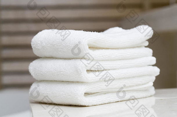 白色棉花毛巾水疗中心酒店