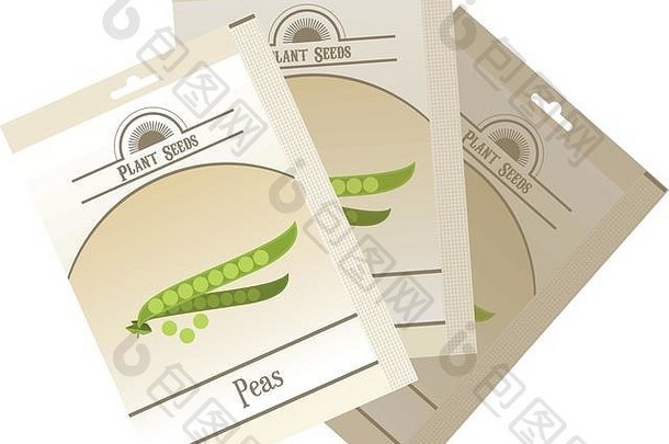 豌豆种子包装图标