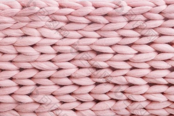粉红色的美利奴针织羊毛模式纹理
