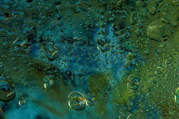 彩色水滴、气泡、自然环境肖像