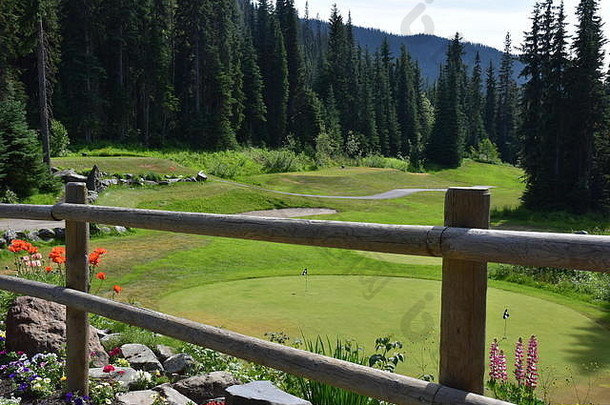 实践绿色太阳山峰度假胜地高尔夫球这是个漂亮的