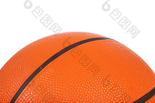 橙色篮子球照片白色背景