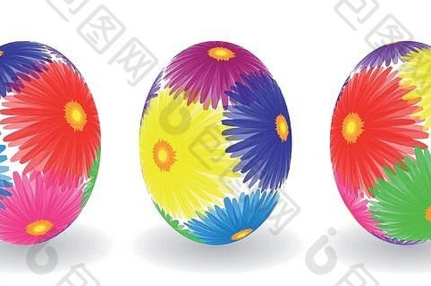 带有装饰元素的复活节彩蛋