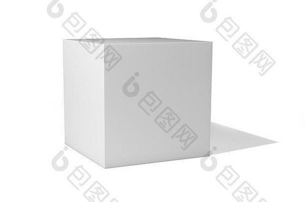 空白盒子孤立的白色背景