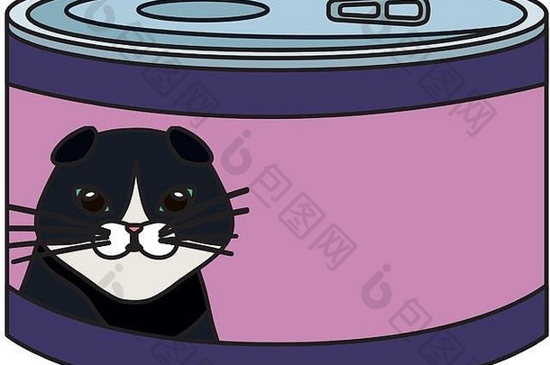 罐头中的食用猫图标