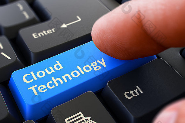 云技术-写在蓝色键盘上。