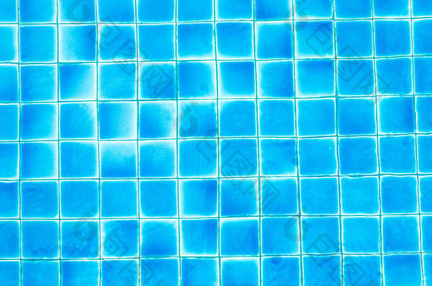 俯视游泳池蓝色撕裂水抽象背景