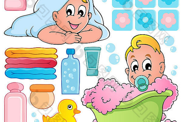 婴儿浴主题集合图片插图