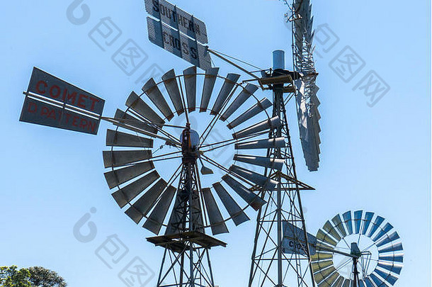 数组历史传统的风车农村昆士兰澳大利亚