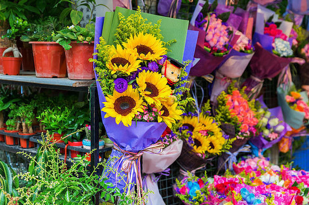 图片花摊位著名的花市场在香港香港